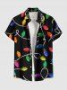 Colorful Christmas Light Print Plus Size Matching Outfit For Couples -  