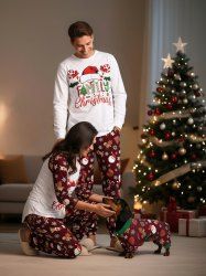 Matching Gingerbread Snowflake Christmas Pajamas Dog And Owner Matching Outfits Sleepwear Set -  