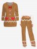Matching Gingerbread Candy Hearts Christmas Pajamas for Couples Sleepwear Set -  