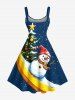 Christmas Tree Snowman Banana Galaxy Print Plus Size Matching Outfit For Couples -  