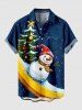 Christmas Tree Snowman Banana Galaxy Print Plus Size Matching Outfit For Couples -  