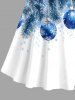 Christmas Ball Snowflake Leaf Print Plus Size Matching Outfit For Couples -  