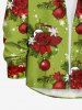 Christmas Ball Flowers Snowflake Print Plus Size Matching Outfit For Couples -  