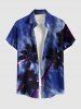 Coconut Tree Ombre Sky Print Plus Size Matching Hawaii Beach Outfit For Couples -  