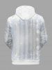 Plus Size Christmas Snowflake Snowman Patriotic American Flag Print Pullover Long Sleeves Hoodie For Men -  