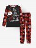 Plus Size Men's Christmas Plaid Snowflake Snowman Print Long Sleeves T-shirt -  