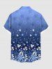 Plus Size Flowers Ombre Print Buttons Pocket Hawaii Shirt For Men -  