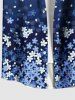 Plus Size Flowers Ombre Print Buttons Pocket Hawaii Shirt For Men -  