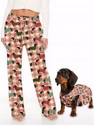Christmas Hat Dog Candy Plaid Print Pajama Dog And Owner Matching Outfits -  