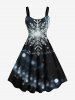 Christmas Snowflake Light Spot Print Plus Size Matching Outfit For Couples -  