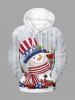 Christmas Snowflake Snowman Patriotic American Flag Print Plus Size Matching Outfit For Couples -  