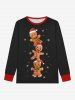 Matching Snowflakes Star Gingerbread Christmas Pajamas for Couples Sleepwear Set -  