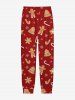 Matching Snowflakes Star Gingerbread Christmas Pajamas for Couples Sleepwear Set -  