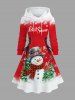 Christmas Tree Snowman Snowflake Birds Print Plus Size Matching Outfit For Couples -  