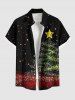 Christmas Tree Star Galaxy Sparkling Sequin 3D Print Plus Size Matching Outfit For Couples -  