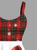 Christmas Hat Snowman Coconut Tree Print Plus Size Matching Outfit For Couples -  