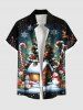Christmas Tree Snowflake Snowman Candy House Ombre Galaxy Print Plus Size Matching Outfit For Couples -  