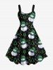 Christmas Tree Snowman Star Dots Print Plus Size Matching Outfit For Couples -  