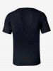 Plus Size Men's Christmas Tree Santa Claus Snowflake Letters Print T-shirt -  