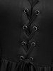 Robe en velours à œillets et dentelle, grande taille, ornée de roses. - Noir 3X | US 22-24