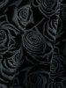 Robe en velours à œillets et dentelle, grande taille, ornée de roses. - Noir 3X | US 22-24