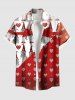 Christmas Dwarf Heart Bowknot Gift Print Plus Size Matching Outfit For Couples -  