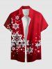 Christmas Snowflake Ombre Glitter 3D Print Plus Size Matching Outfit For Couples -  