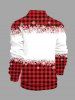 Christmas Plaid Elk Bowknot Snowflake Print Plus Size Matching Outfit For Couples -  