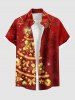 Christmas Tree Bowknot Ball Bell Flowers Snowflake Print Plus Size Matching Outfit For Couples -  