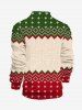 3D Knit Christmas Tree Elk Zig Zag Print Plus Size Matching Outfit For Couples -  