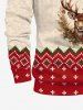 3D Knit Christmas Tree Elk Zig Zag Print Plus Size Matching Outfit For Couples -  