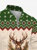 3D Knit Christmas Tree Elk Zig Zag Print Plus Size Matching Outfit For Couples -  