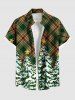 Christmas Tree Plaid Print Plus Size Matching Outfit For Couples -  