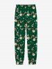 Matching Santa Claus Snowflake Letter Christmas Pajamas for Couples Sleepwear Set -  