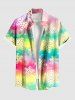 Christmas Ombre Tie Dye Snowflake Print Plus Size Matching Outfit For Couples -  