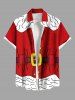 Chemise à poches et boutons imprimée avec costume de Père Noël grande taille pour homme - Rouge L