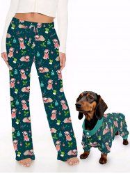 Christmas Tree Ball Stocking Hat Print Pajama Dog And Owner Matching Outfits -  