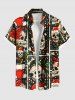 Christmas Hat Skull Holly Print Plus Size Matching Outfit For Couples -  