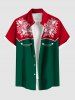 Christmas Flower Leaf Holly Print Plus Size Matching Outfit For Couples -  