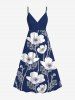 Flowers Leaf Print Plus Size Matching Hawaii Beach Outfit For Couples -  
