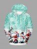 Christmas Santa Claus Snowflake Snowman Print Plus Size Matching Outfit For Couples -  