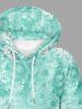Christmas Santa Claus Snowflake Snowman Print Plus Size Matching Outfit For Couples -  