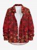 Christmas Snowflake Tie Dye Print Plus Size Matching Outfit For Couples -  