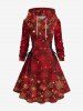 Christmas Snowflake Tie Dye Print Plus Size Matching Outfit For Couples -  