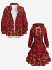 Christmas Snowflake Tie Dye Print Plus Size Matching Outfit For Couples -  
