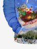 Christmas Tree Santa Claus Elk Sled Galaxy Print Plus Size Matching Outfit For Couples -  