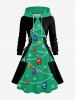 Cosplay Christmas Tree Ball Snowflake Print Plus Size Matching Outfit For Couples -  