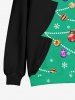 Cosplay Christmas Tree Ball Snowflake Print Plus Size Matching Outfit For Couples -  
