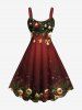 Ensemble assorti grande taille pour couples : boule de Noël, nœud papillon, étoile, pompon, houx et imprimé fruits - Rouge 