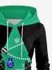 Plus Size Cosplay Christmas Tree Ball Snowflake Print Lace Up A Line Hooded Dress -  
